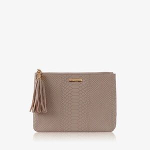 GiGi New York All in One Bag - Stone Embossed Python Leather